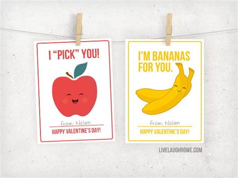 This is the best collection of puns for a valentine. Fruit Puns Valentine Printables | FaveCrafts.com