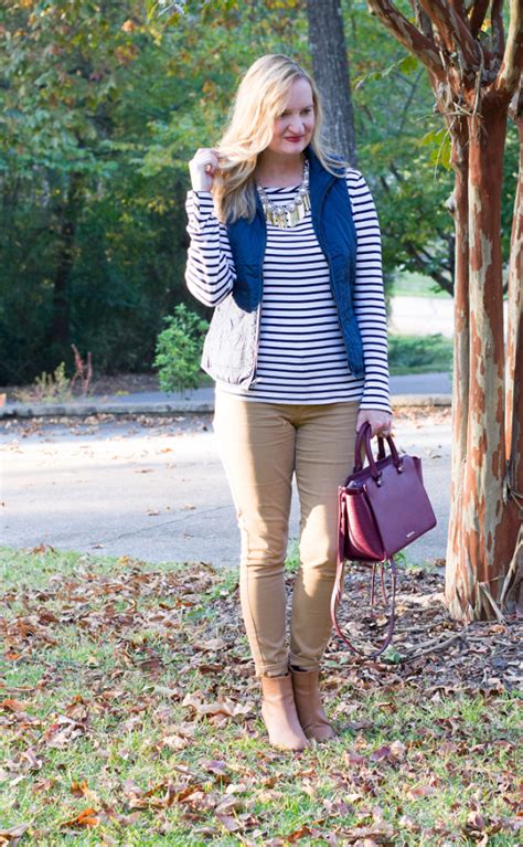 Trendy Wednesday Link Up 45 Blue Vest And Stripes Classy Yet Trendy