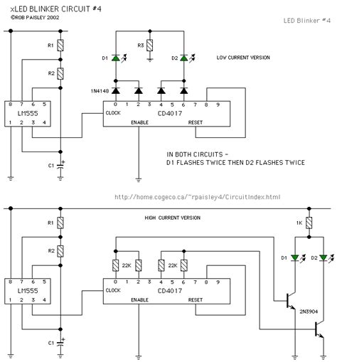 Led Blinker Circuit 4 Ledandlightcircuit Circuit Diagram