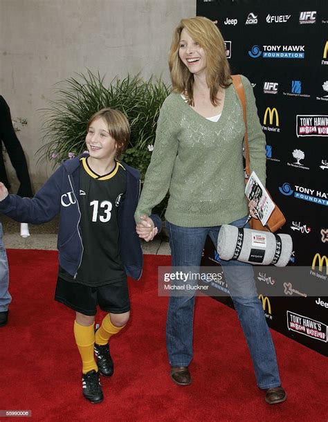Actress Lisa Kudrow And Son Julian Arrive At The Stand Up For Skate