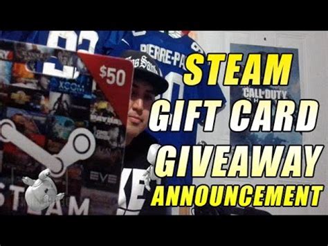 You will receive the code directly by email, so that you can use the credit immediately. $50 Steam Gift Card Giveaway Announcement (CLOSED) - YouTube