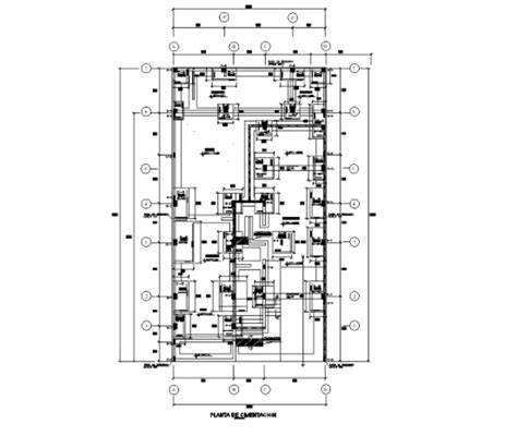 10x20m Office Plan Foundation Detail Is Given In This Autocad Drawing