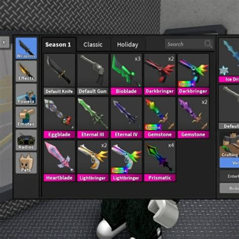 Mm2 Godly And Chroma Halloween Christmas Vintage Eternal Knifes And Gun Murder Mystery 2 Roblox