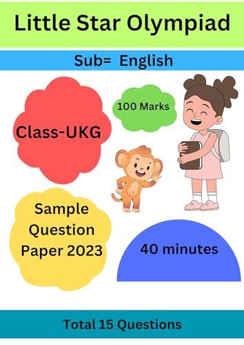 Little Star Olympiad English Sample Paper 2023 For Ukg By Aamina Shah