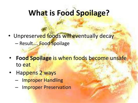 Ppt Prevention Of Food Spoilage Powerpoint Presentation Free