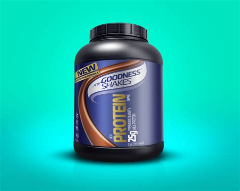 protein supplement powder bottle mockup psd good mockups