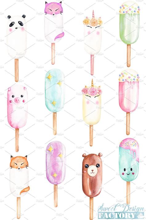 Watercolor Popsicles Clipart Clip Art Summer Planner Birthday Clipart My XXX Hot Girl
