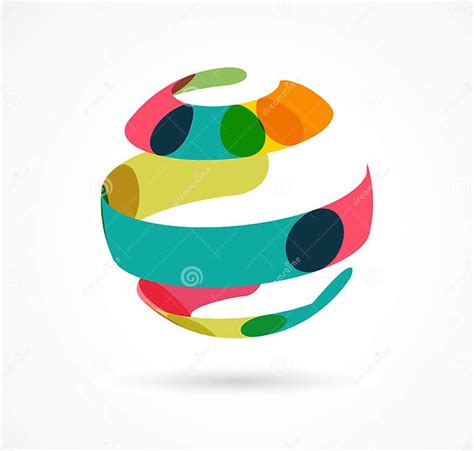 Abstract Colorful Globe Business Icon Stock Vector Illustration Of