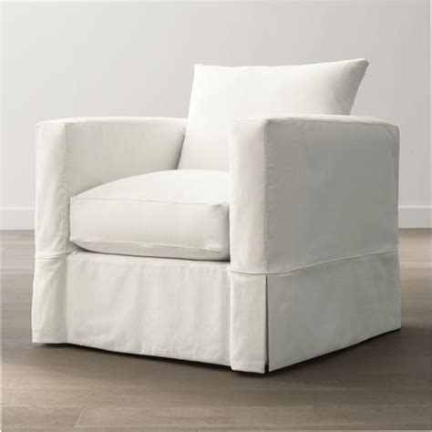 We got you covered with custom, machine washable crate and barrel slipcovers. Slipcover Only for Willow Chair - Snow | Crate and Barrel
