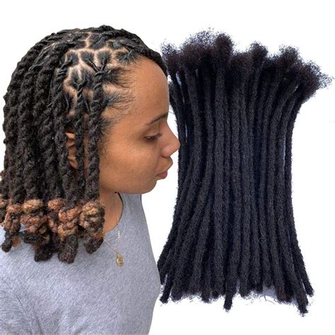 Yonna Human Hair Microlocks Sisterlocks Dreadlocks Extensions 60locs Full Handmade Width 04cm