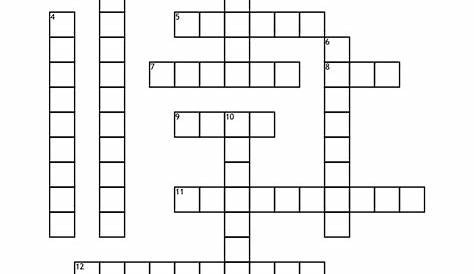 september crossword puzzle printable