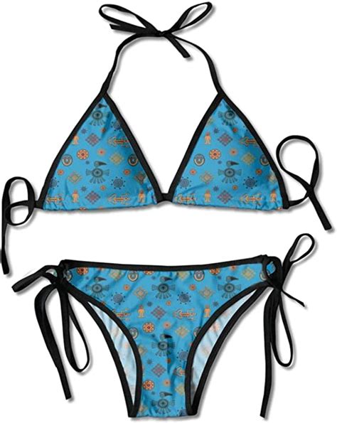 Womens 2 Piece Triangle Bikini Adjustable Straps Bathing Suit Swimsuit