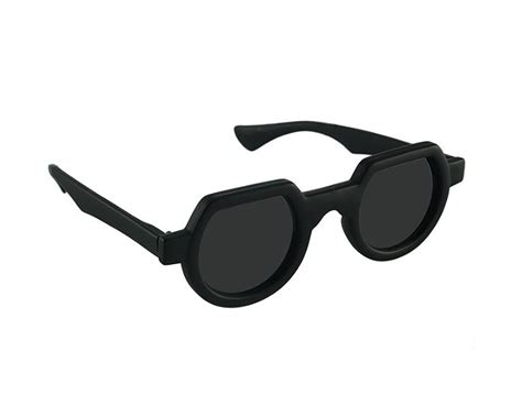 Round Sunglasses Black Plastic Frame Hi Tek Alexander Hi Tek Webstore
