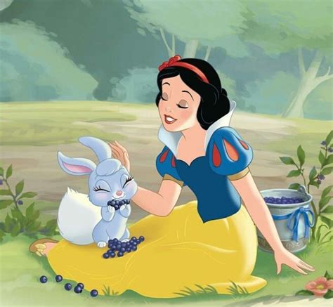 Snow White And Her Palace Pet Bunny Berry With Blueberries First