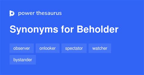 Beholder synonyms - 119 Words and Phrases for Beholder