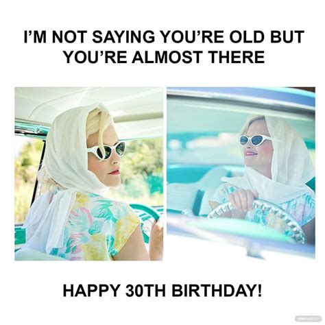 Happy 30th Birthday Meme For Her In   Png Illustrator Psd Download