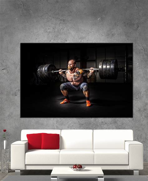 Wall Hangings Crossfit Gym Fitness Lifting Sports Multi Canvas Wall Art