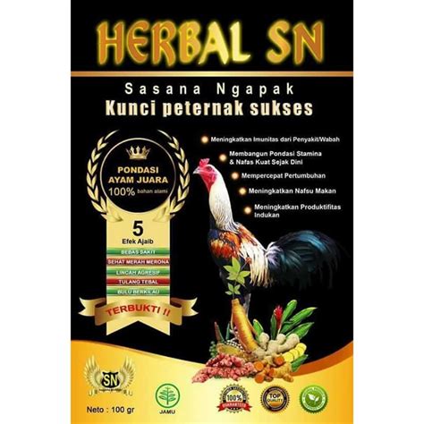 Jamu Ayam Herbal Sn 35 Gram Ori Shopee Indonesia