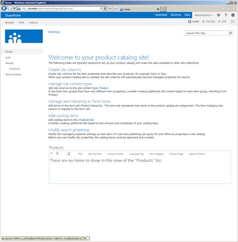 Sharepoint 2013 Preview Product Catalog Site Template