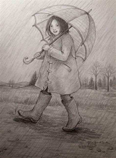 Just Pencil On Paper Rainy Day