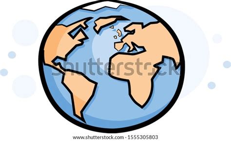 Blueworld Globe Icon World Globe Color Stock Vector Royalty Free