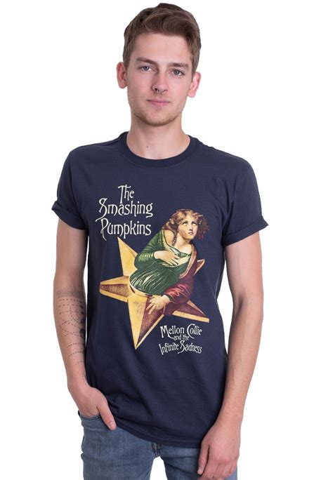 The Smashing Pumpkins Mellon Collie Cover Navy T Shirt Impericon Uk