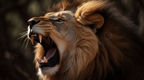 吠えるライオンの接写 吠えているライオンの写真 ライオン 動物背景壁紙画像素材無料ダウンロード Pngtree