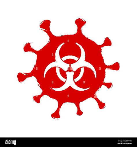 Símbolo Grunge De Coronavirus Señal De Advertencia De Peligro