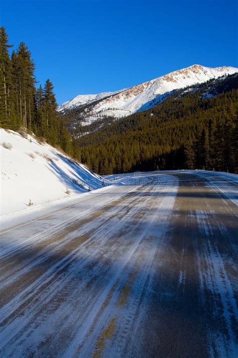 Icy Mountain Road Stock Image Image Of Outdoors Travel 505799