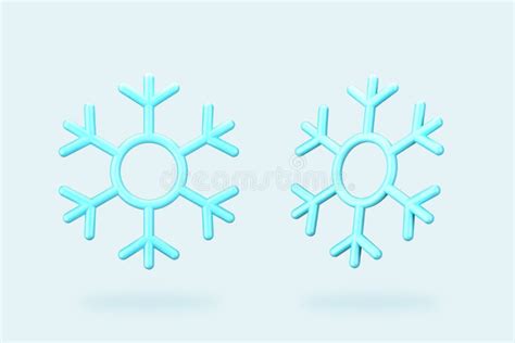 Snowflake Isolated On White Background 3d Rendering Stock Illustration