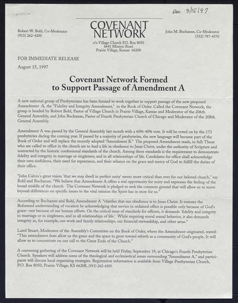 Digitized Covenant Network Records Presbyterian Historical Society
