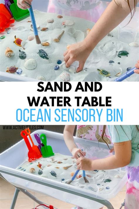 Sand and Water Table Ocean Sensory Bin - Active Littles | Sand and