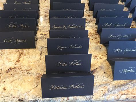 Hand Calligraphy Place Cards By Binvited Placecards Calligraphy