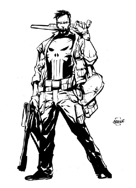 The Punisher Coloring Pages At Getdrawings Free Download