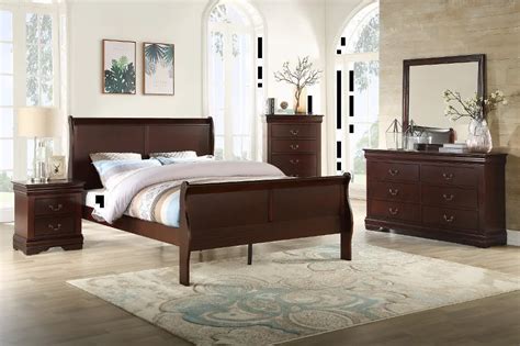 Louis Cherry Twin Sleigh Bed Rc Willey