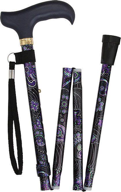 Lowest Price On Purple Majesty Folding Adjustable Designer Walking Cane