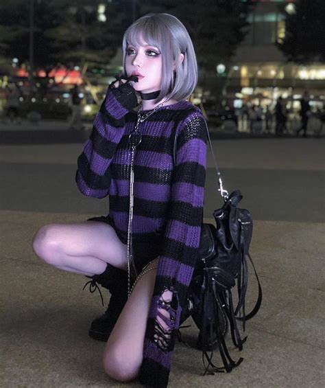Alternative Fashion Discover Wonka Knit Sweater B Pastel Goth Fashion Pastel Goth Outfits