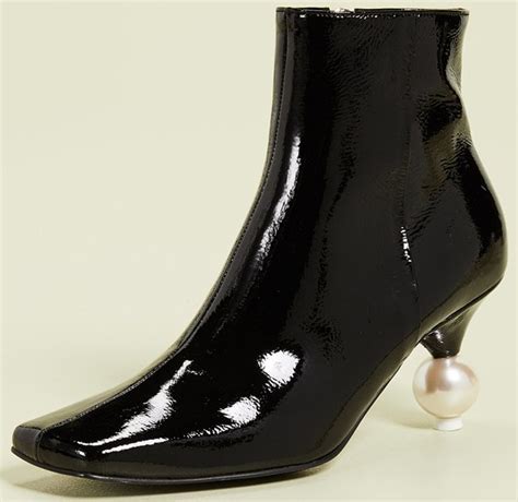 Short Architectural Pearl Booties By Seoul Based Shoe Designer Yuul Yie