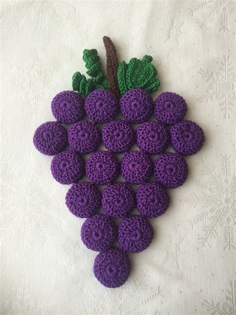 Grapes Trivet Grapes Hot Pad Crochet Grapes Trivet Bottle Cap Trivet