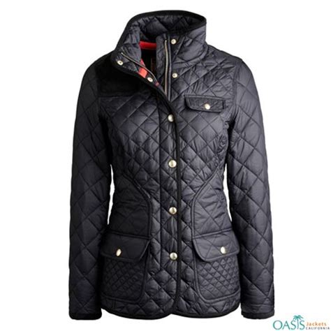 Wholesale Fashionable Black Quilted Jacket For Women Womens Quilted Jacket Black Quilted