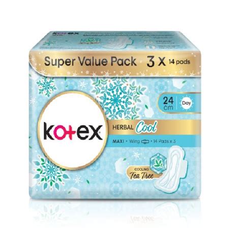 Kotex Herbal Cool Maxi Wing X 14s Shopee Malaysia