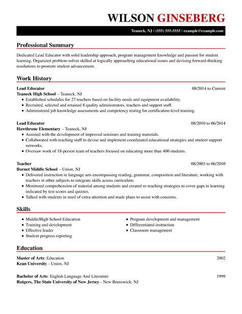 As a professional resume writing expert, i know which formatting to. Easy To Customize Teacher Resume Examples For 2020