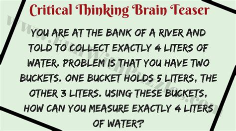 5 Brain Teasers To Boost Students Critical Thinking Skills