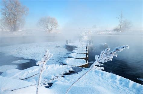 Frosty Winter Morning Stock Photo Image Of January February 12435060