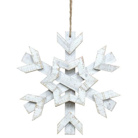 The Holiday Aisle Wooden Jumbo Snowflake Wall D Cor Wayfair