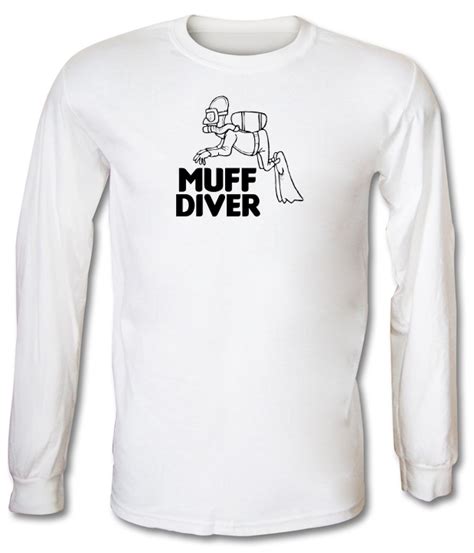 Muff Diver Long Sleeve T Shirt By Chargrilled
