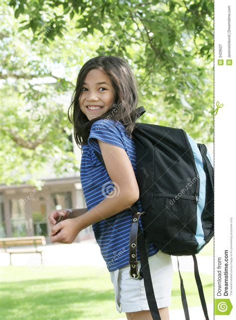 Child Excited About School Stock Image Image Of Daughter 3429527
