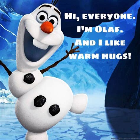 Hi Im Olaf And I Like Warm Hugs~olaf ⛄️ ️ Disney Olaf Pink Art