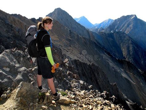 Woman Hiking Stock Photo Image Of Climb Hike Mountains 10790988