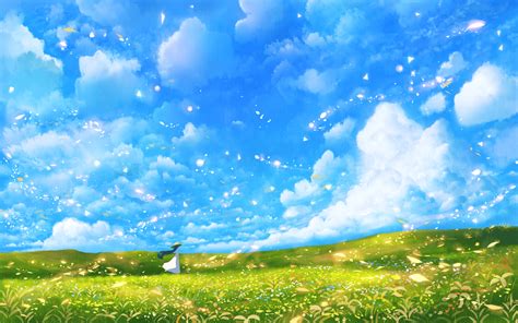 Anime Meadow Wallpapers 4k Hd Anime Meadow Backgrounds On Wallpaperbat